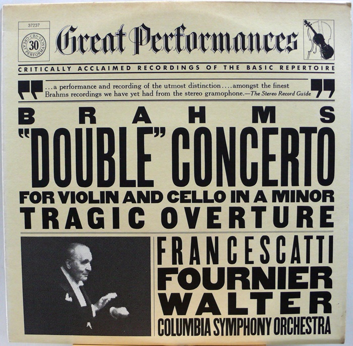 Brahms : &quot;Double&quot; Concerto, Tragic Overture