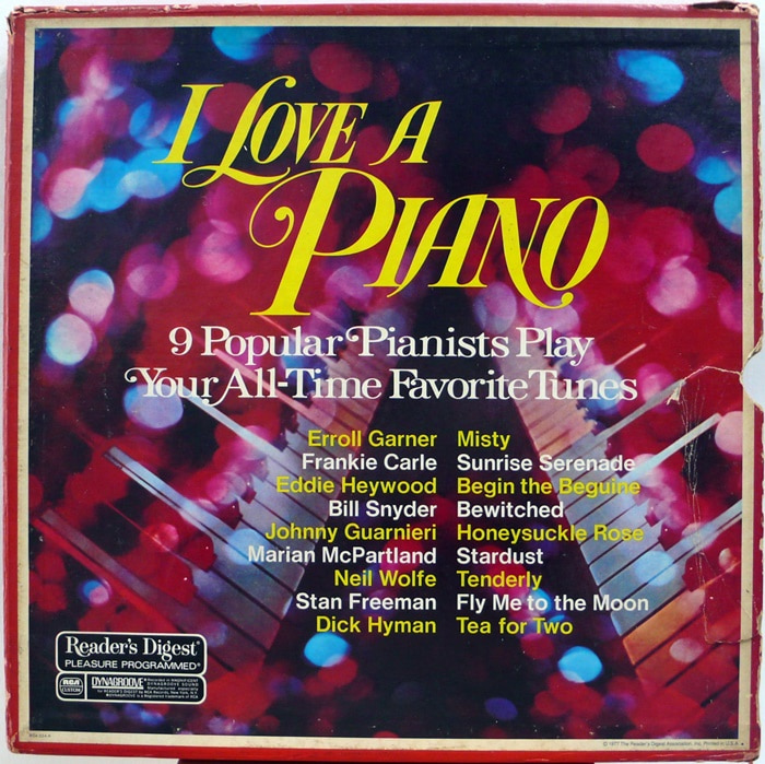 I LOVE A PIANO / 9 Popular Pianists Play(8LP Box Set)