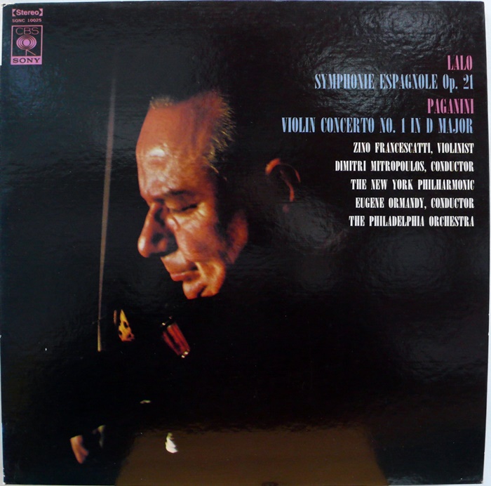 Lalo Paganini Zino Francescatti / Symphonie Espagnole For Violin and Orchestra(일본수입)