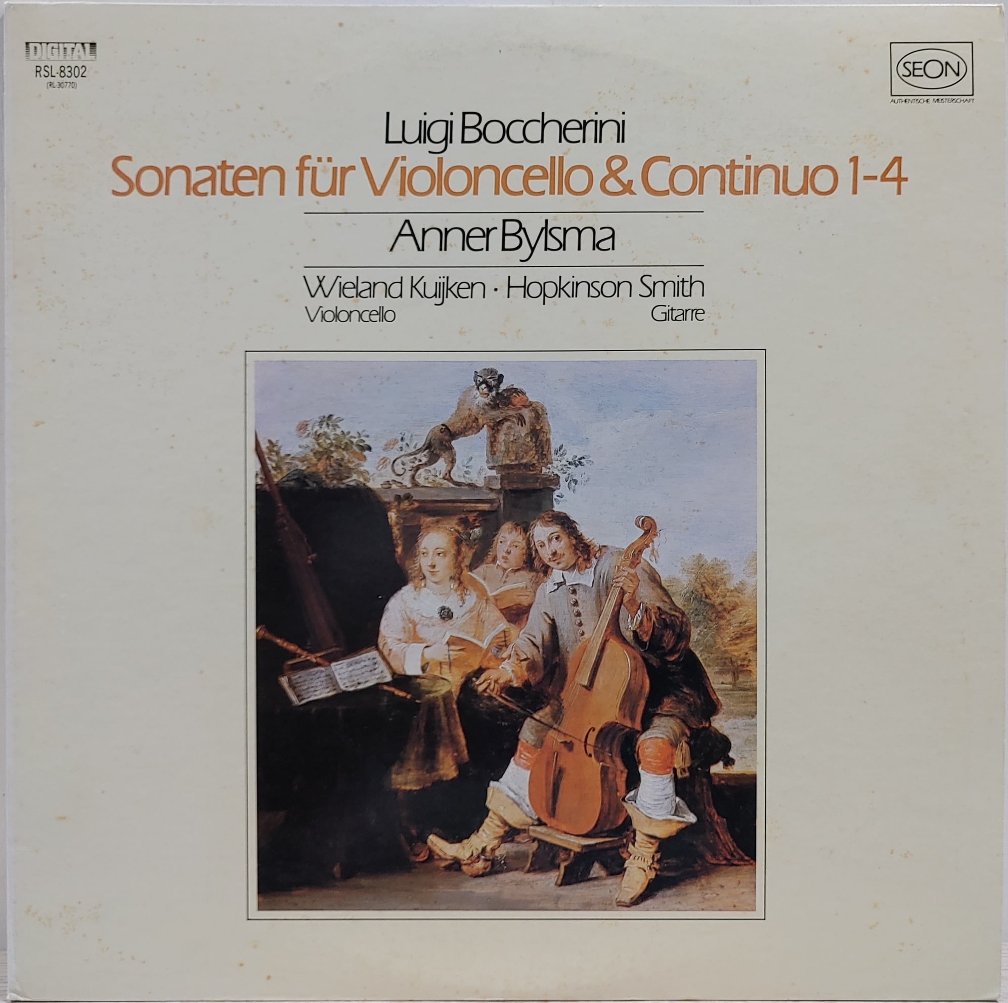 Luigi Boccherini : Anner Bylsma / Sonaten fur Violoncello &amp; Continuo 1-4(수입)