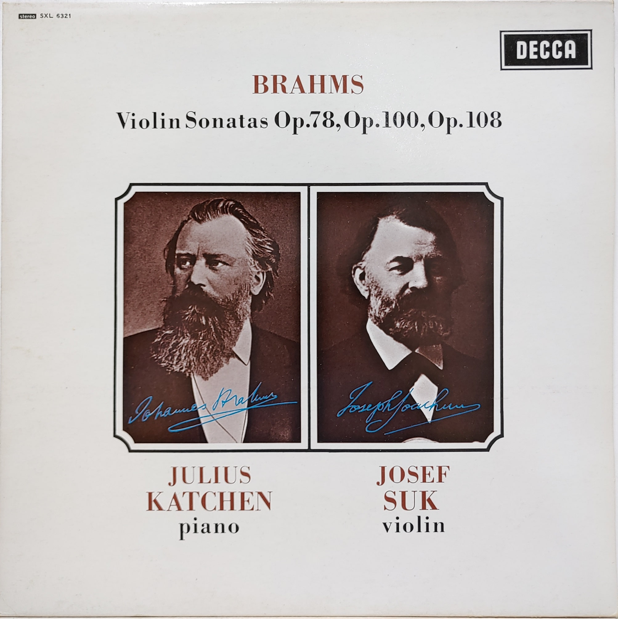 Brahms / Violin Sonatas Op.78, 100 &amp; 108 Josef Suk Julius Katchen