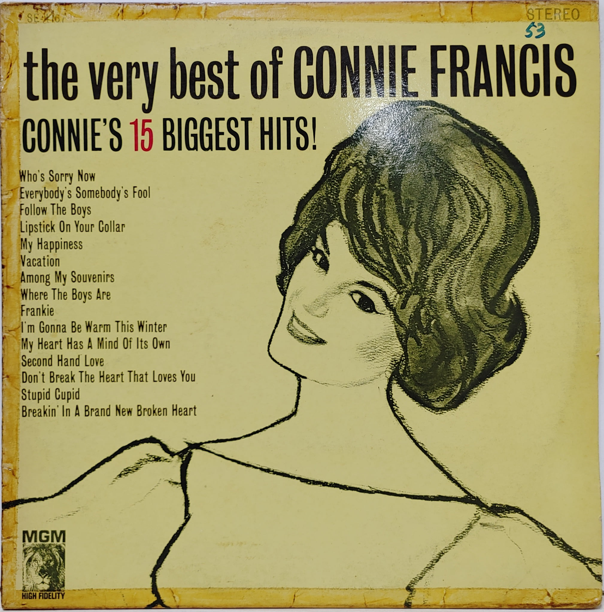 CONNIE FRANCIS / THE VERY BEST CONNIE&#039;S 15 BIGGEST HITS