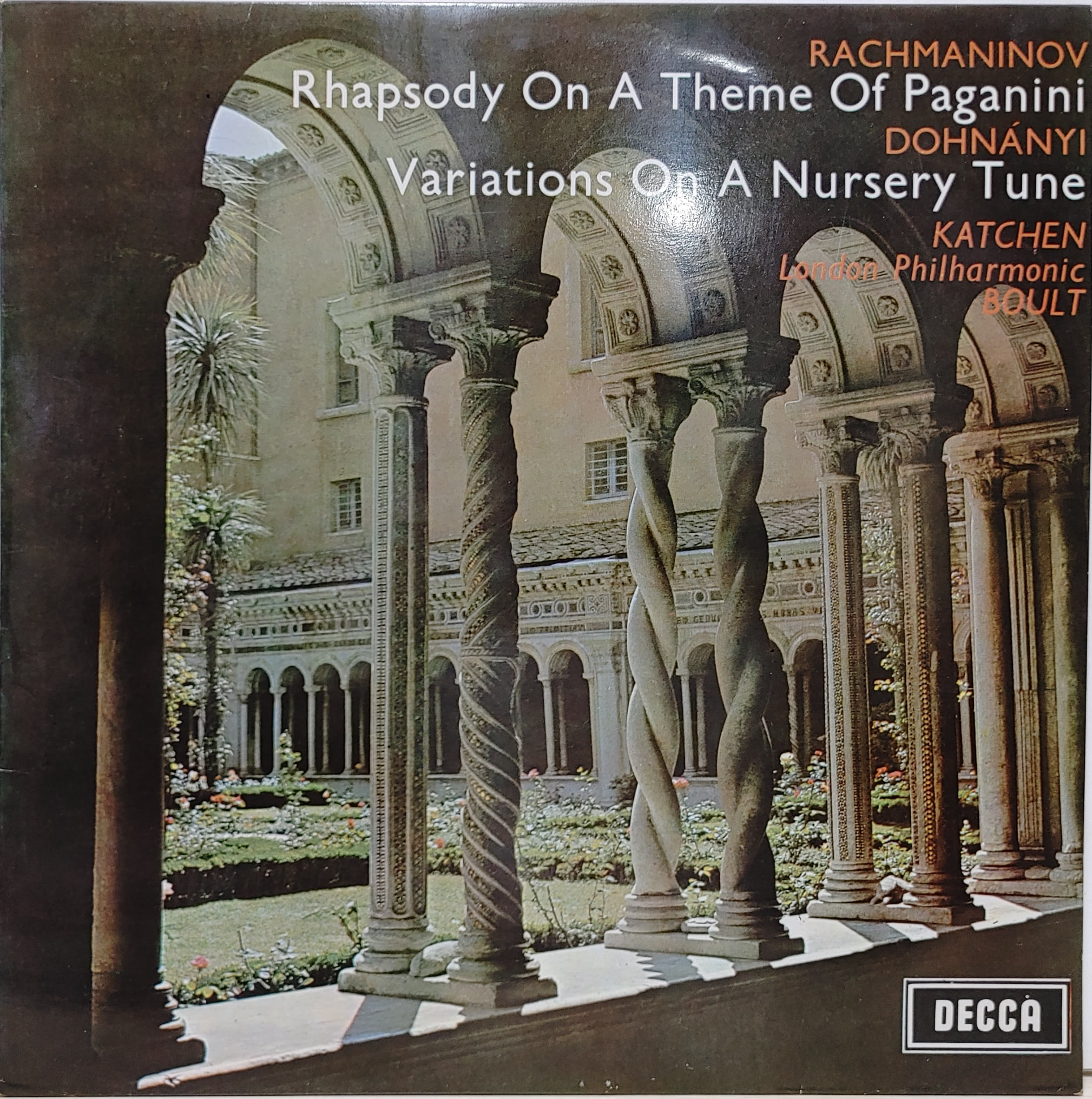 Rachmaninoff / Rhapsody On A Theme Of Paganini Dohnanyi Variations Julius Katchen Adrian Boult