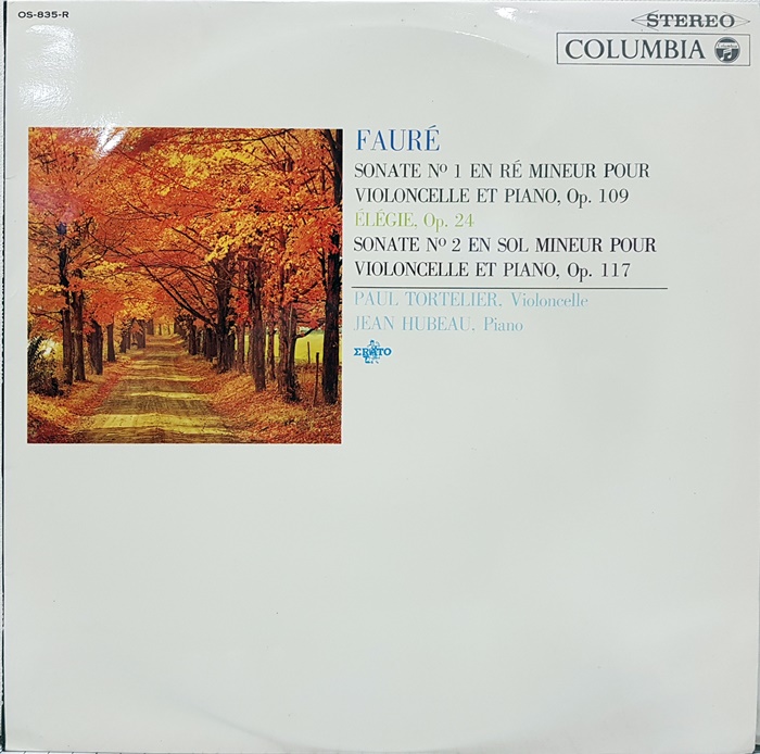 FAURE : SONATE No 1 EN RE MINEUR POUR VIOLONCELLE ET PIANO, Op. 109(수입)